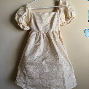 Elegant Cream Vintage Dress